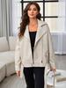 2023 Autumn European & American Style Oversized Washed PU Leather Lapel Jacket for Women