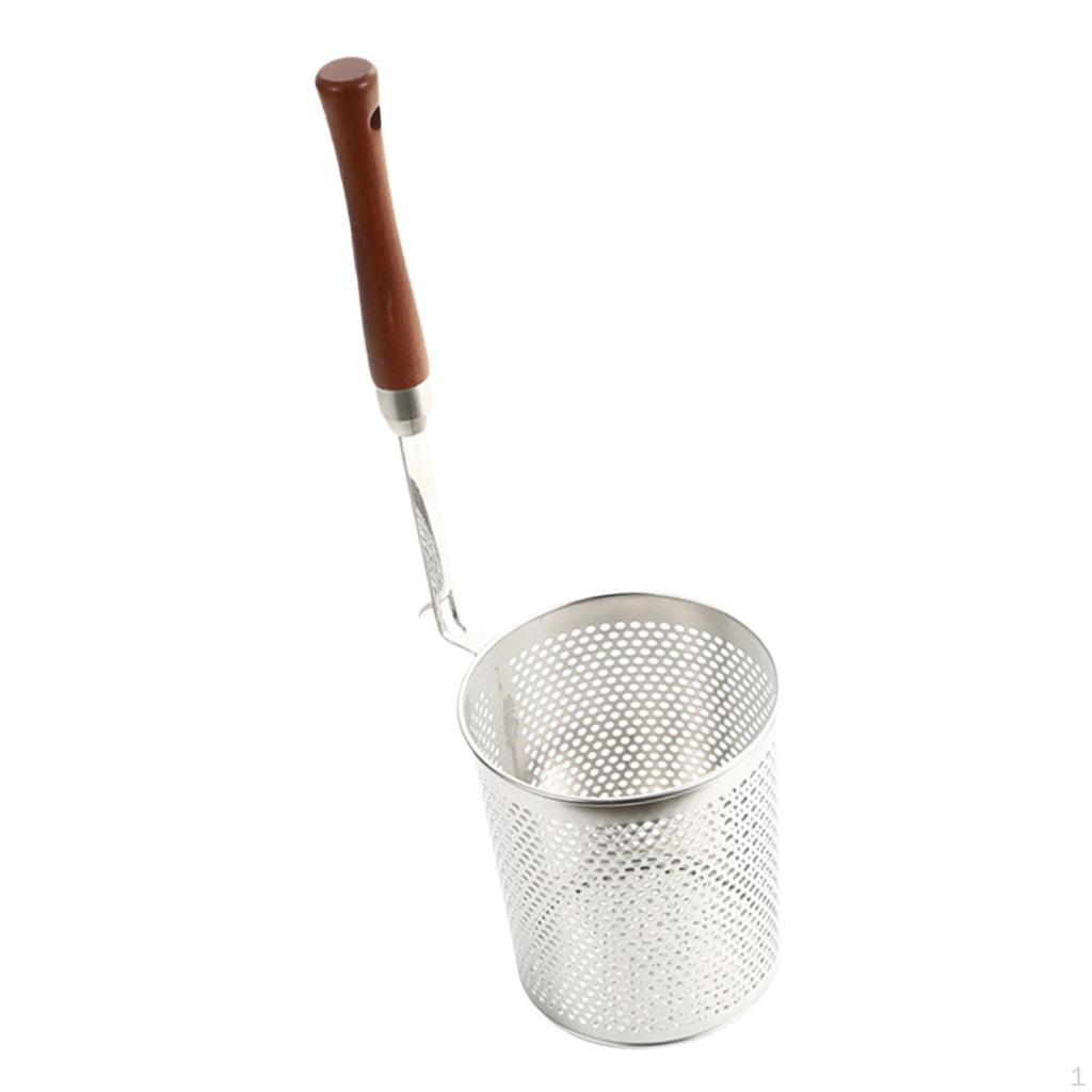 Mesh Food Strainer Deep Fryer Basket Frying Spaghetti Spoon for Camping