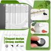 4 Pack Magnetic Silicone Shower Curtain Clips for Keeping Liner Closed to Wall Agat Water Splashing Out, Self Adhesive Windproof Splash Holder, Easy