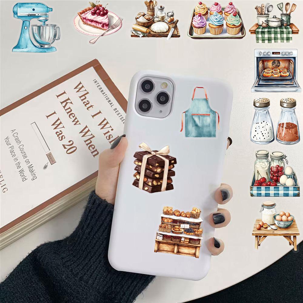 50/100PCS Baking theme Stickers Refrigerator Scrapbook Laptop Coffee Phone Stationery Cup Luggage Creative Decoration Stickers