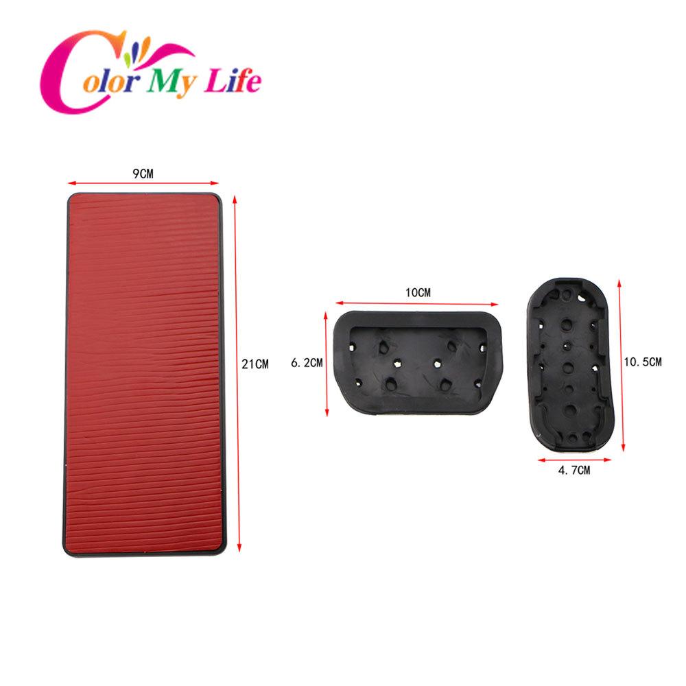 Color My Life Anti-Slip AT Pad Fuel Gas Brake Footrest Pedal Cover for Toyota C-HR CHR 2016 - 2023 Accessories Stainless