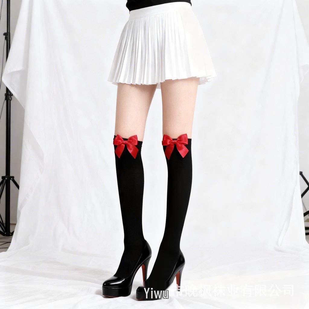 Women's Matte Bow Over-the-Knee Bavarian Festival Socks