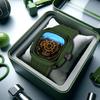 A Men's Green Sporty and Stylish Square-strapped Mechanical Watch