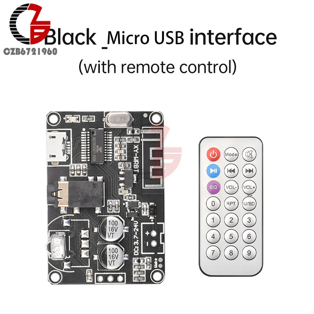 Bluetooth Audio Receiver board DC 3.7-24V Bluetooth 5.0 MP3 Lossless Decoder Board Remote Control Stereo Audio Music Module