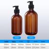 High-Grade PET Plastic Dispensing Bottle, Tea-Colored, 300ml & 500ml - Ideal for Lotion, Shower Gel, Shampoo