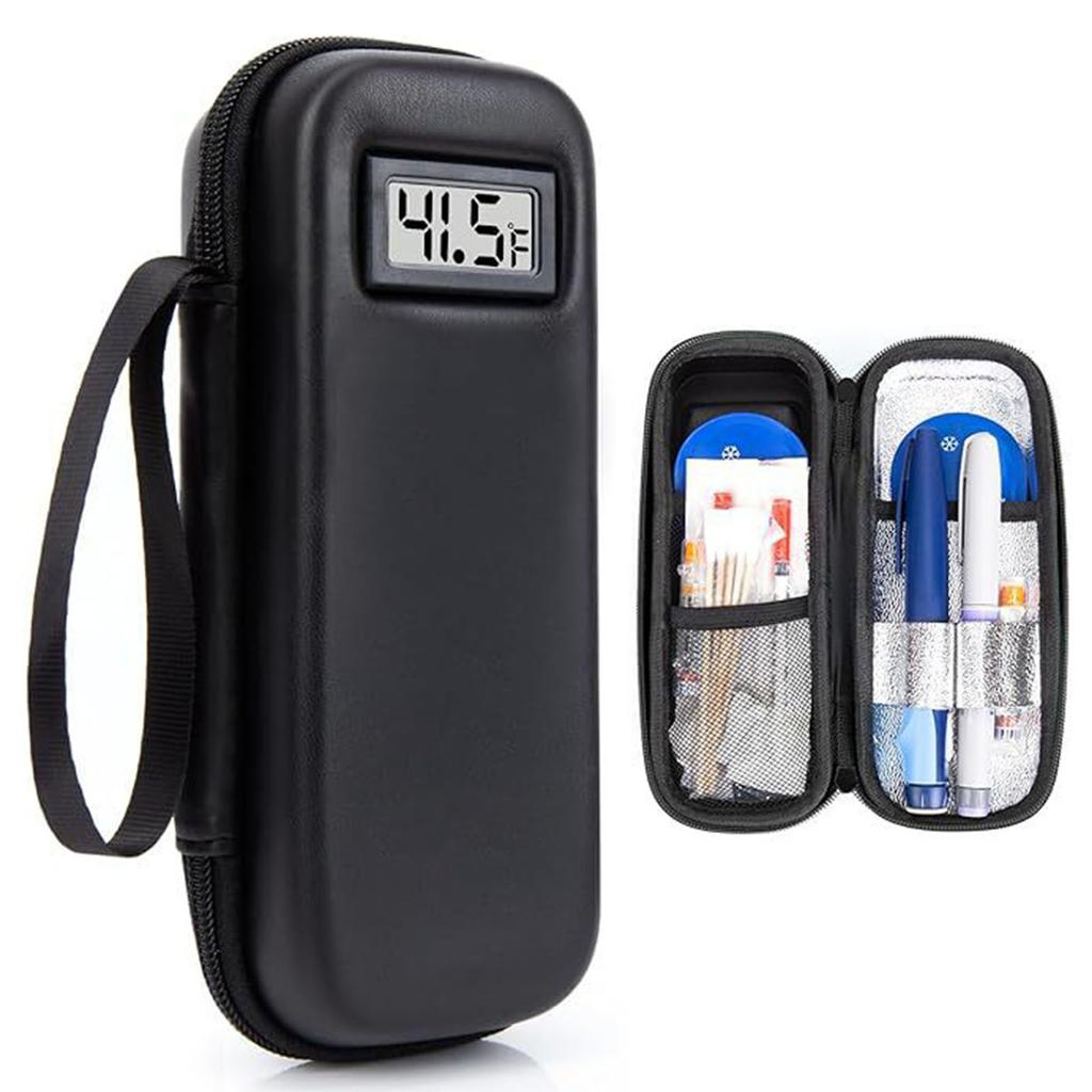 Tragbare isolierte Kühltasche mit digitaler Temperaturanzeige für Outdoor-Reisen, Camping, Notfallgebrauch