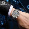 OCHSTIN Men Watch Self-Wind Mechanical Date Day Calendar Luminous Dial Transparent Back Stainless Steel Band Male Business Dress