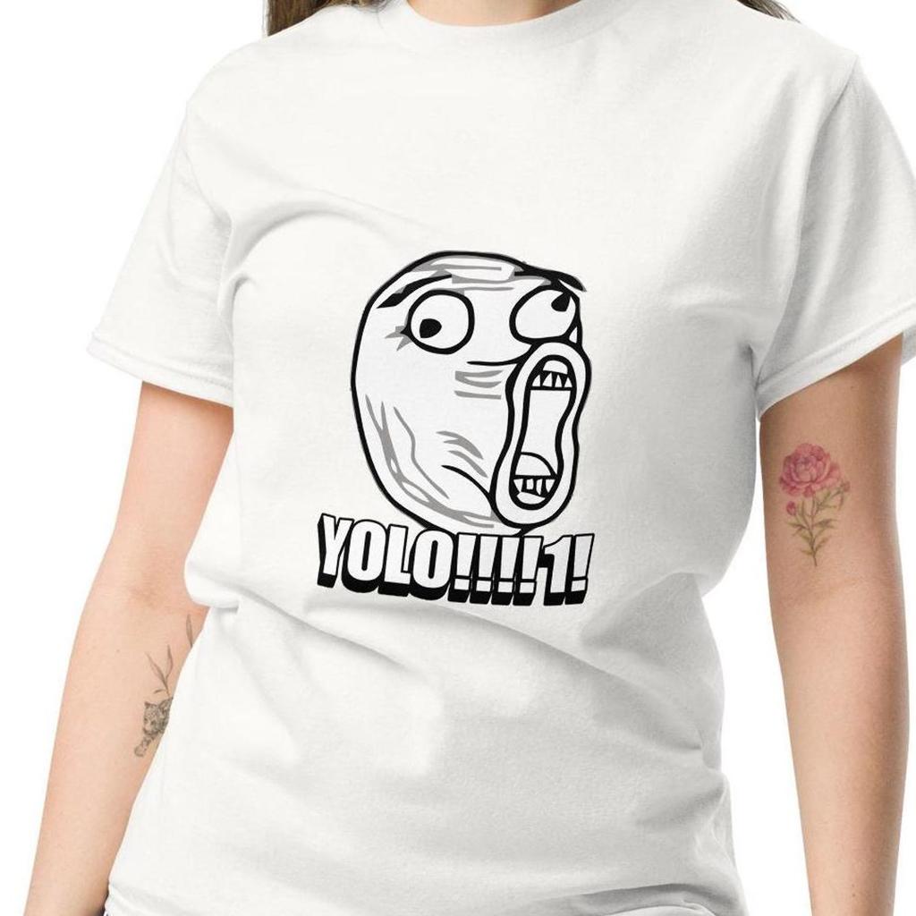 Funny Yolo Ironic T-shirt, Embarrassing Trollface Meme Shirt, Unisex Graphic Tee