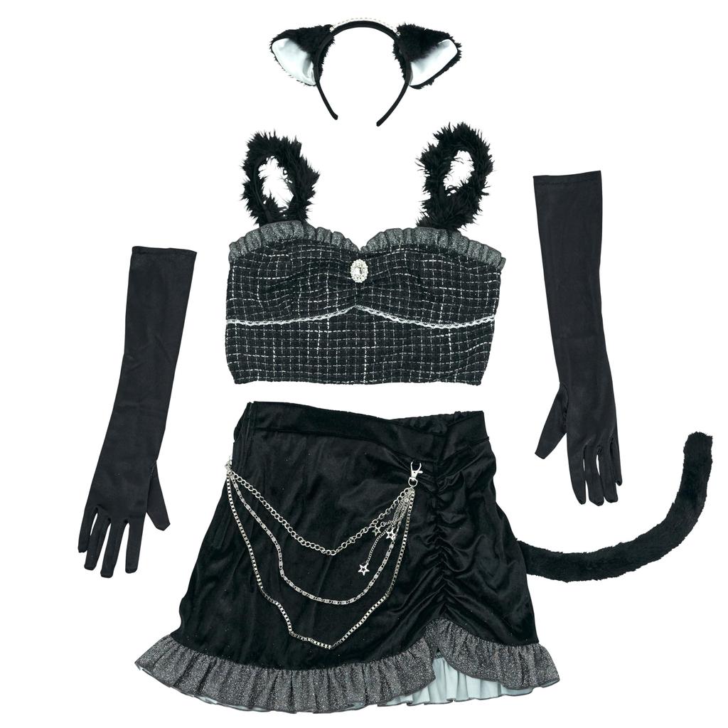 Luxterra Cosplay Halloween Midnight Cat Black [čirý kámen] dámské
