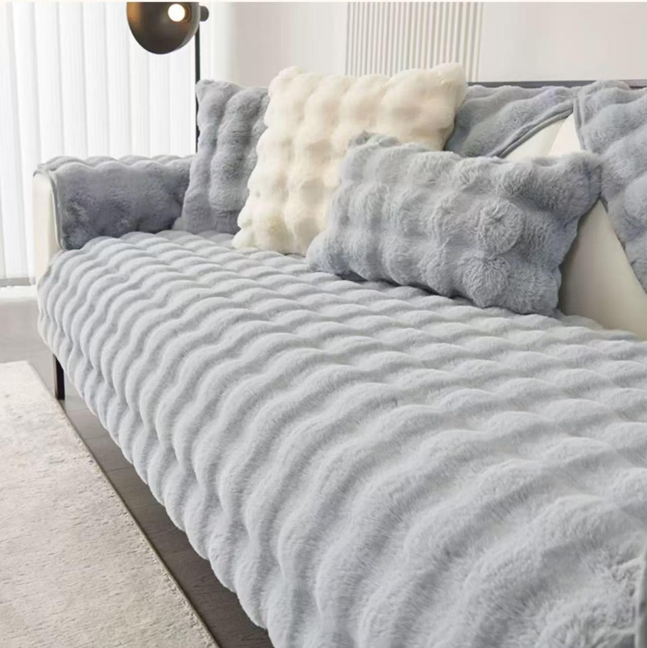 

Living Home Нескользящие подушки для диванов Чехлы для диванов Зимние теплые пушистые чехлы Толстые плюшевые коврики для диванов 90x210