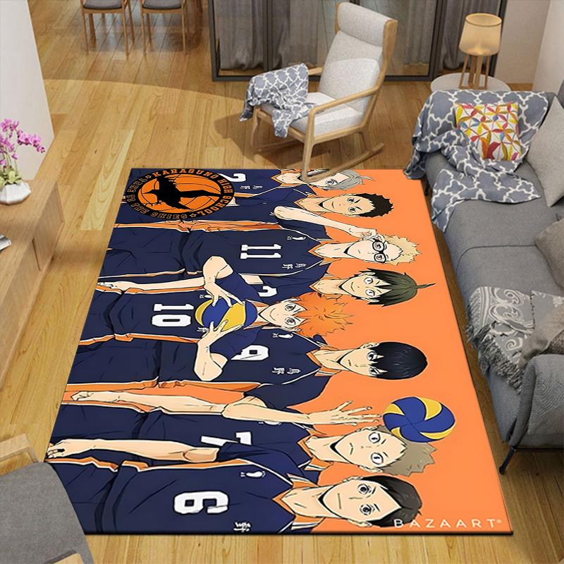 1Pc Haikyuu Team Spirit Rug, Office Carpet Indoor Outdoor Doormat, Non-Slip, Comfortable, Living, Christmas Halloween, Xmas Gift S1720