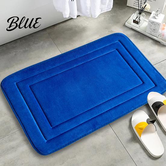 Durable PVC Liner Water Shower Coral Velvet Carpet Quick-drying Bathroom Mat Door Slip-free With Non-slip