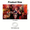 2D Flat Banner 1 Halloween Horror Classic Movie Villain Background Cloth - Polyester Fiber Horror Clown Theme Party Decoration
