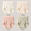 Lingsa Women's High-Waist Seamless Briefs with Silk Crotch (4-Pack)