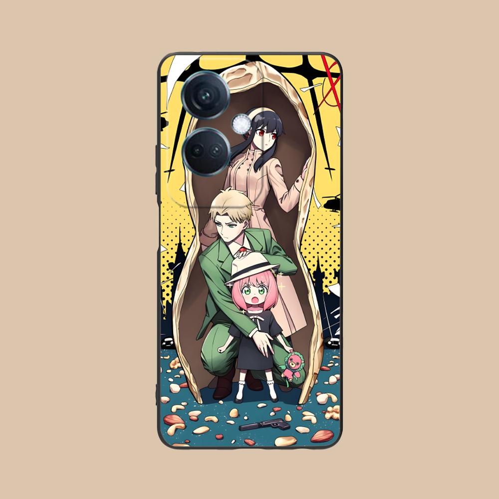 Anime Spy Family Mobile Phone Case for OPPO Reno 14 13 12 11 10 9 8 7 6 5 F T Pro 5G Colorful Printing Cover Luxury Cover Pretty