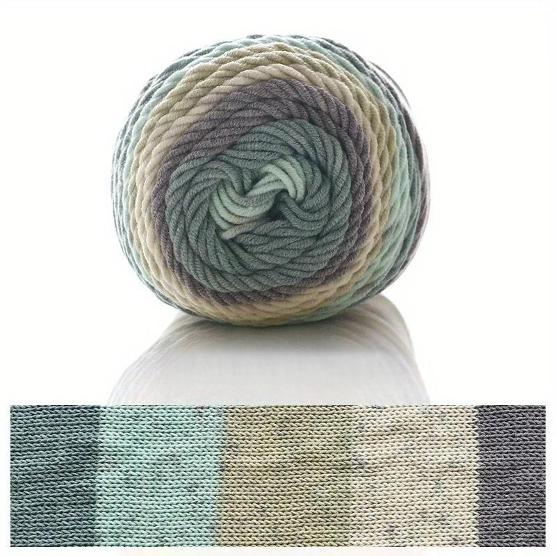 6pcs Gradient Chunky Yarn for Cushions Acrylic Yarn Bundle (600g) - Extra Thick Multicolor Ombre Crochet Yarn for Pillow Covers DIY Knitting Projects