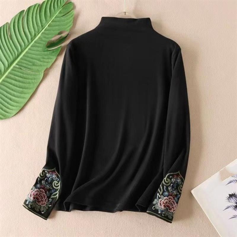 Dámský podzimní a zimní teplý pulovr s dlouhým rukávem ve velké velikosti, pohodlný vintage pulovr, ležérní vnitřní dlouhý rukáv