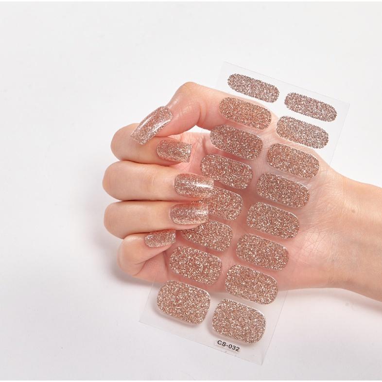 Pure color glitter nail polish sticker Korea Glitter gradient nail polish sticker CS001 - 050