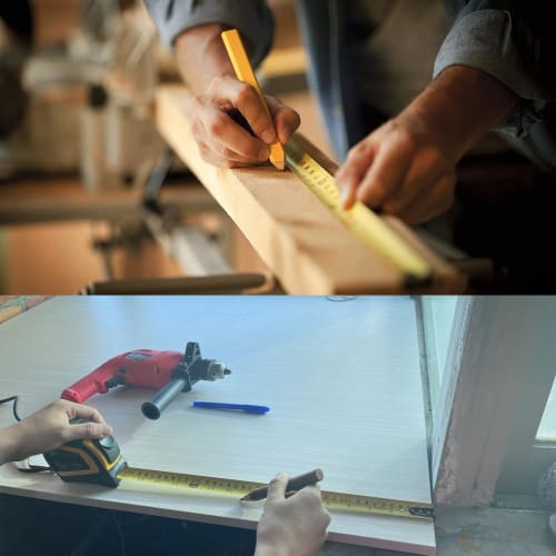 KIMLONTON Convex Tape Measure, 10m x 25mm, High Carbon Steel, Auto-Stop Function, Automatic Rewind, Wear-Resistant, Rust-Resistant, Large, Easy-to-Rea