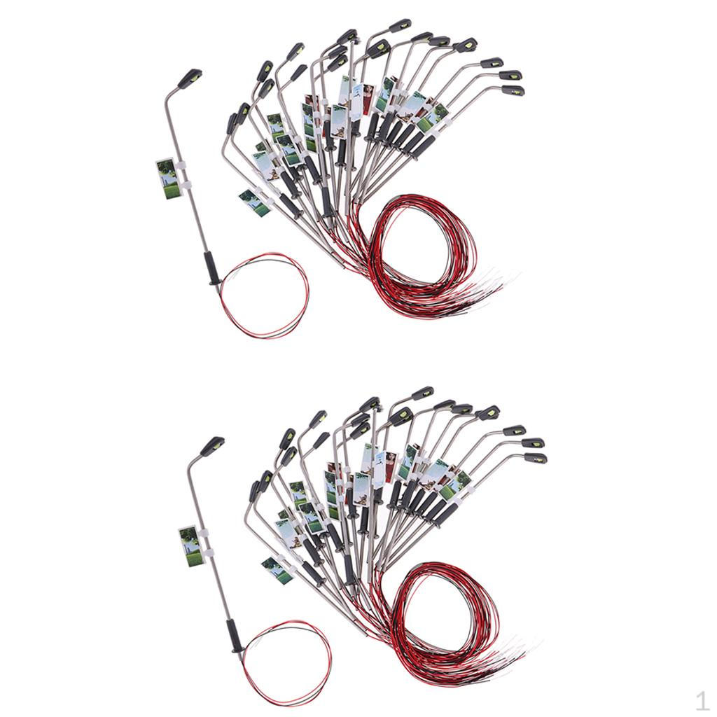 

40x 1:200 3 Модель фонарных столбов для украшения железнодорожного пейзажа