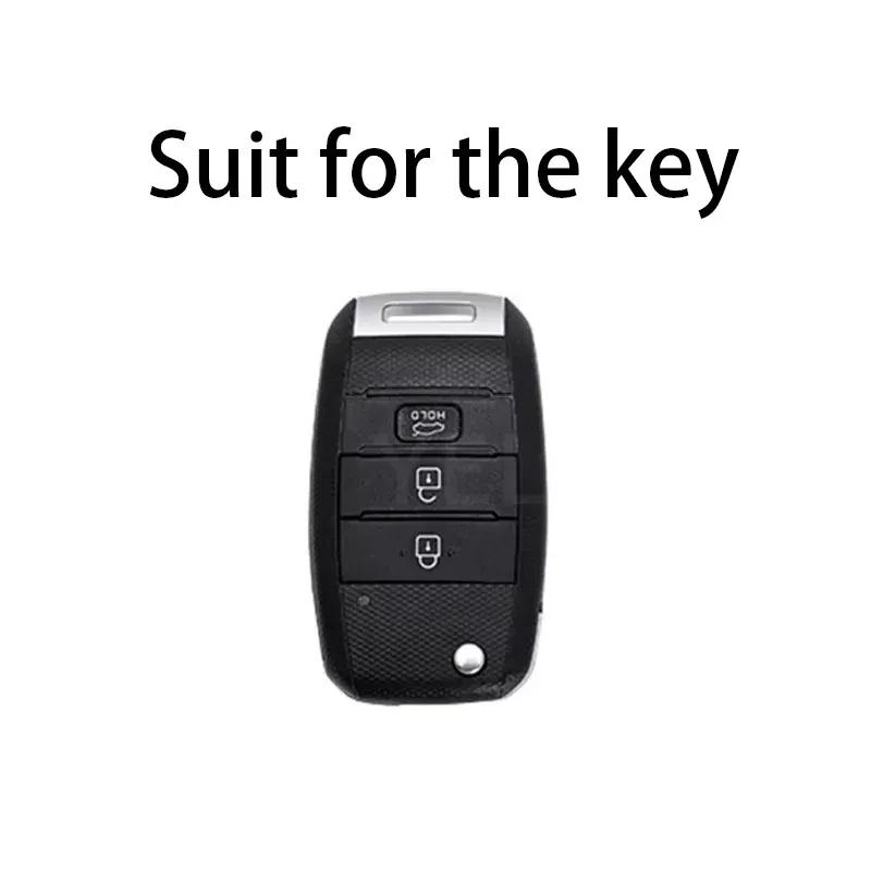 Car Key Case for Kia Rio Optima Sportage Sorento Soul Ceed Cerato Forte Seltos 3 Button Remote Key Cover Fob Crystal Pink Tpu
