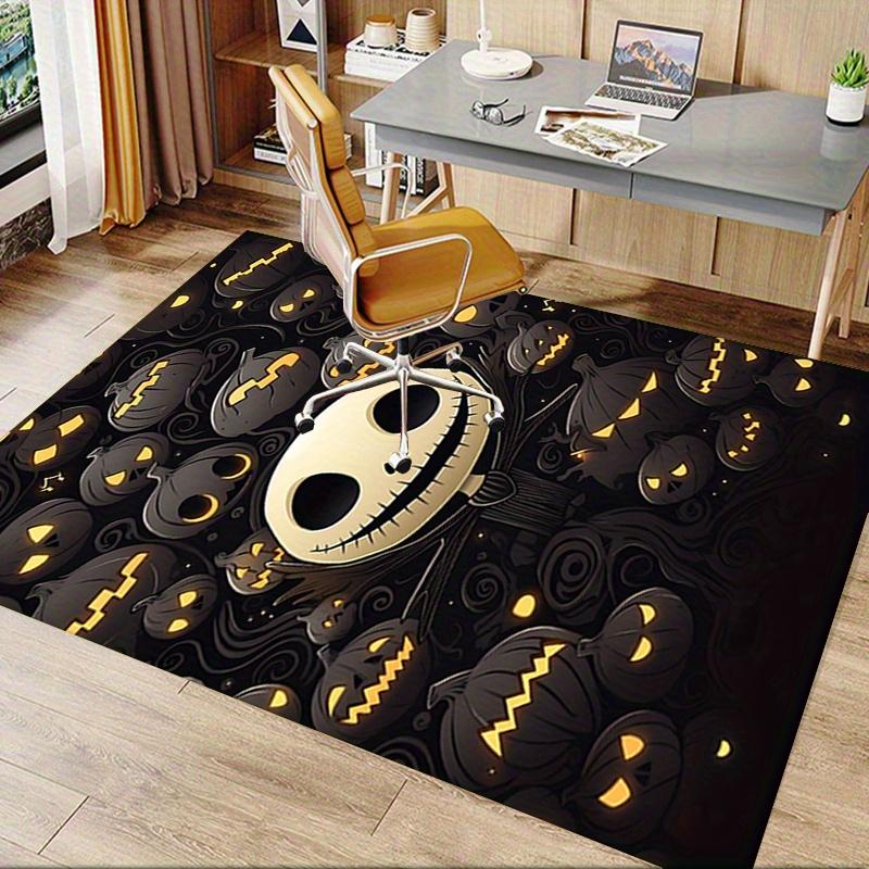 Office Rug Jack Skellington, Halloween Theme 3D Printed Anti-Slip Rug-Machine Washable for Living Room