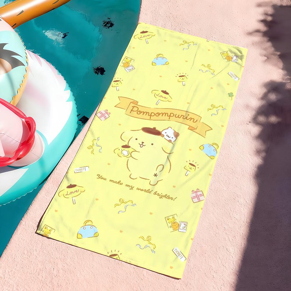 

Sa Cute Cartoon P-Pompompurin-S Towel Quick Dry Soft Yoga Swimming Fitness Mountain Climbing Large Beach Towels W30*H60(CM)