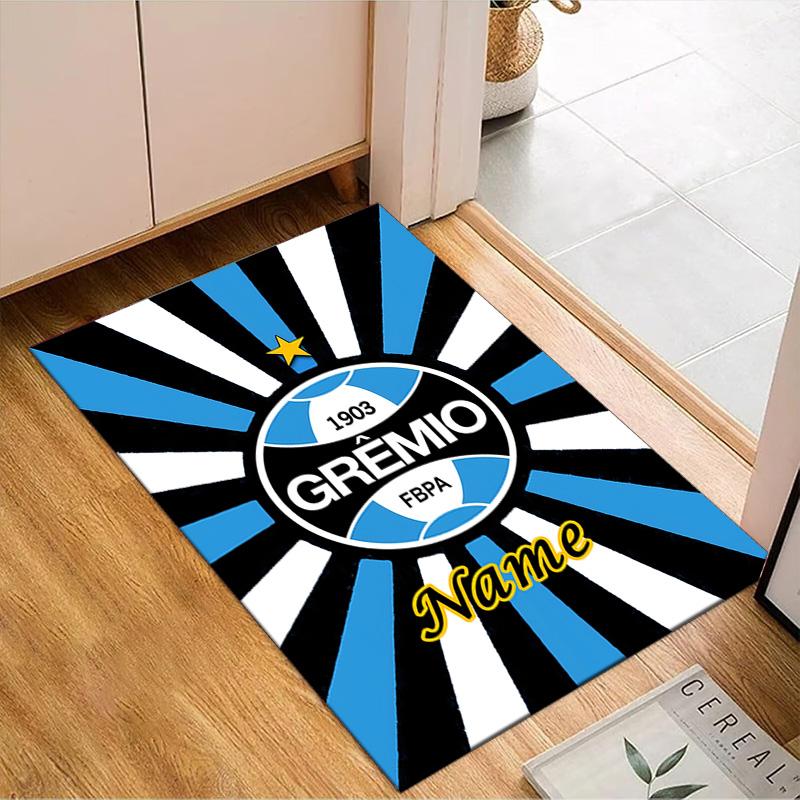 Custom Name Gremio FC Crest Design Rug Game Carpet, Floor Mat for Bedroom Living Room Entryway Rug, Home Decor Idea Gift for Christmas birthday