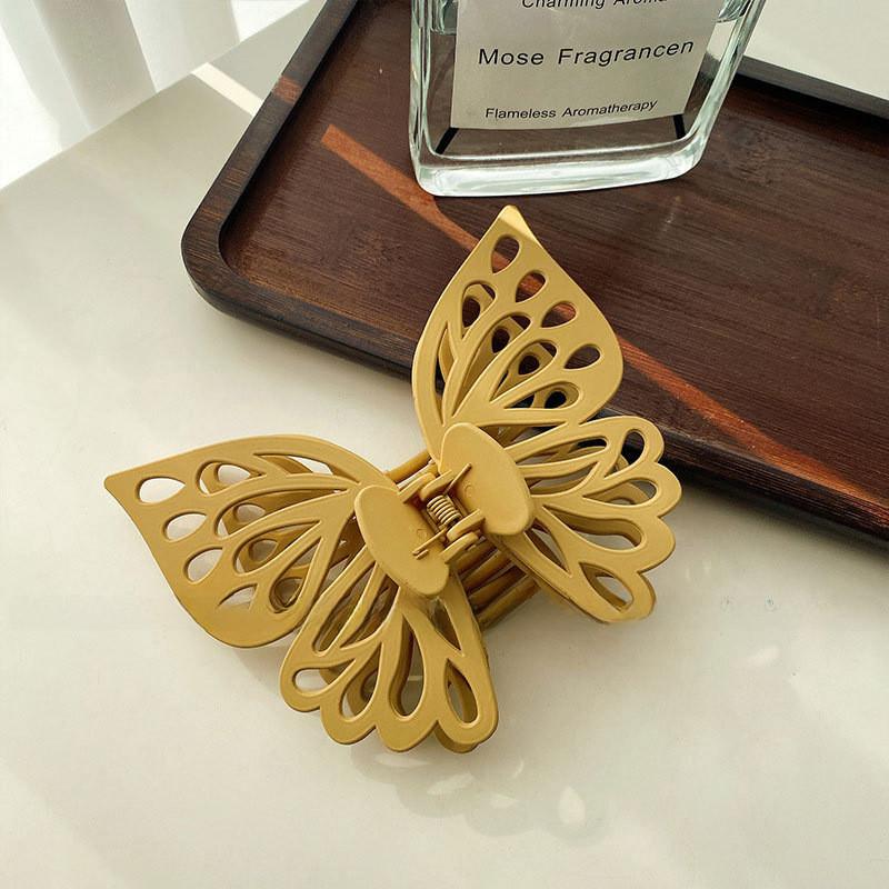 Elegant Double-layer Butterfly Hair Clip Stylish Large Size For Women With Premium Finish In Various Colors