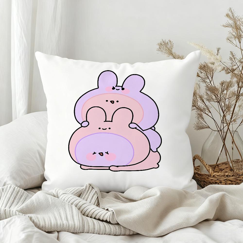 Cartoon AAsamimichan Cute Pillow Case Bedroom Sofa Living Room Backrest Decoration Square Cushion Nap Time