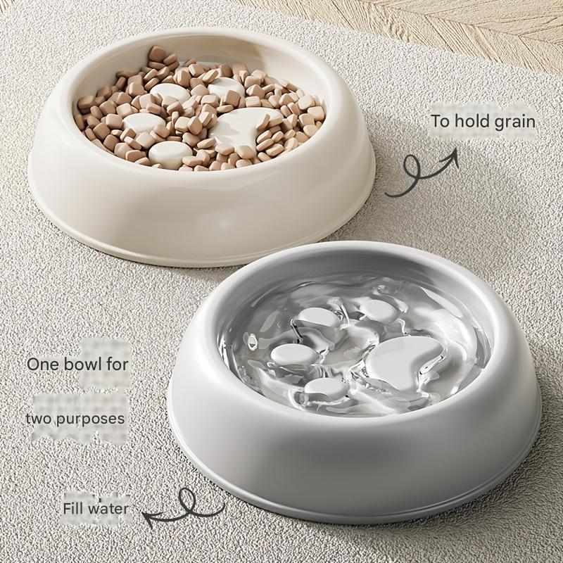 

2pcs Anti-Choking Slow Feeder Cat Bowl Splash-Proof Pet Food Dish for Healthy Eating 2Pcs Pack