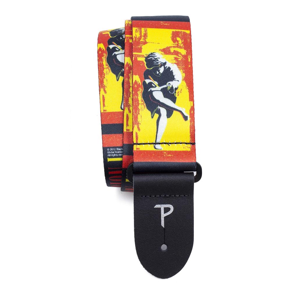 Leathers Poly Strap Guns Roses Guitar Strap Perri's Ltd. Perri's LPCP-6011 2" &