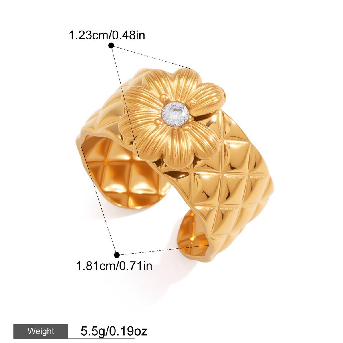 

Yori Delicate Cubic Zirconia Daisy Flower Bracelet Stainless Steel Rust Proof Office Ladies Chic Jewelry New Gift