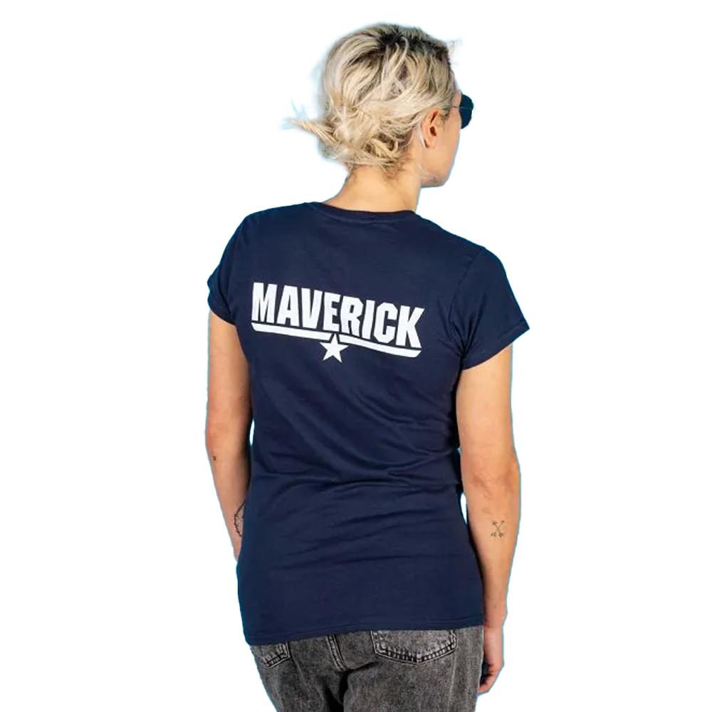 Top Gun Womens/Ladies Maverick Back Print Fitted T-Shirt