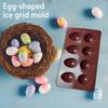 Egg Shaped Silicone Mold for Baking 8-Cavity Food-Grade Non-Stick Chocolate Molds Flexible Easter Freezer Molds Dishwasher Safe Cake Jello