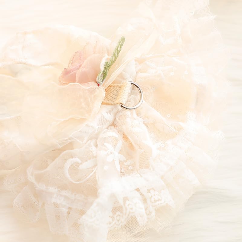 AZA Dog Wedding Dresses Retro for Small Dogs Skirt Lolita Puppy Clothes Rose Flowers Princess Costume Pet Girl Cat Cute Coat Outfits Summer Costumes