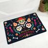 Cartoon Mexico Day of The Dead Entrance Doormat Home Decor Sugar Skulls Kitchen Hallway Rugs Bathroom Non-slip Floor Mat
