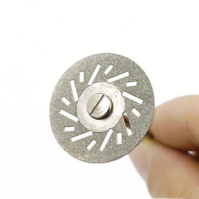 5 buc/set dentară ultra-subțire cu două fețe nisip porțelan disc de tăiere cu diamante dorn pentru disc diamantat instrumente de lustruit pentru stomatologie