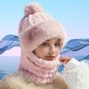 Hat and neck integrated, winter with thick fleece and warm and cold resistant pullover hat