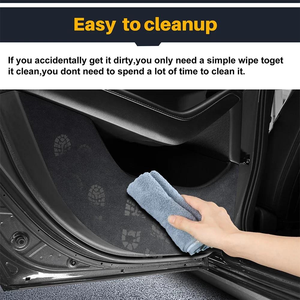 LGIY9 For Mazda 3 BP 2019 2020 2021 2022 2023 2024 2025 Mazda3 Axela LHD RHD Car Anti-kick Pad Suede Leather Accessories Door Protect