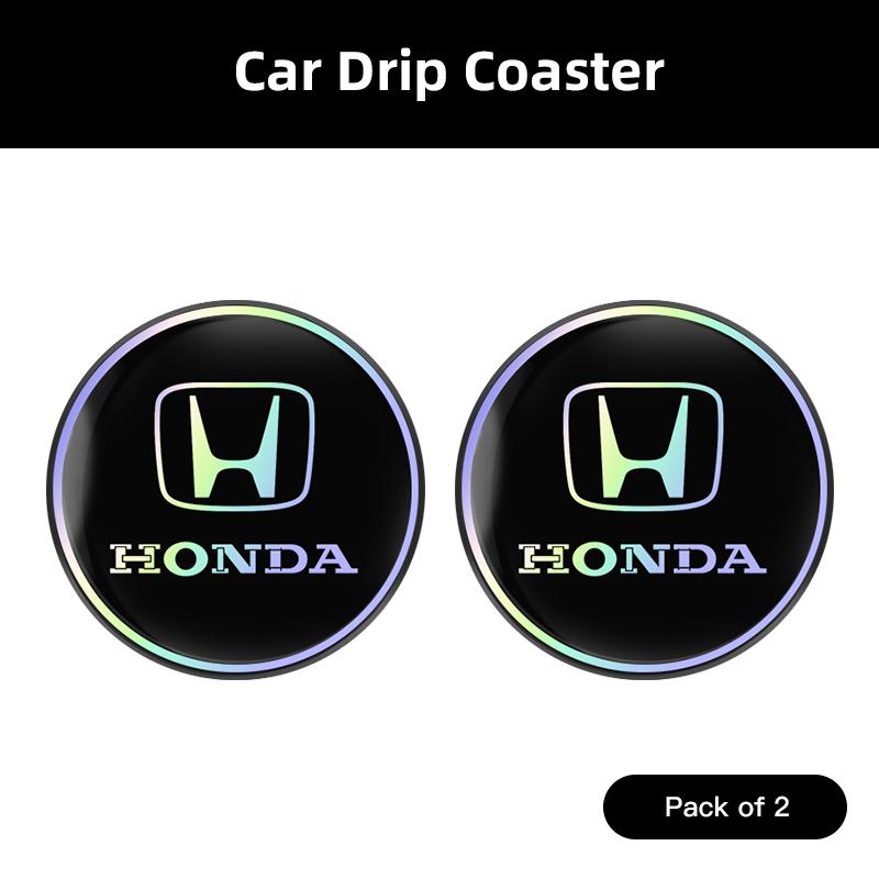 

2Pcs Car Water Cup Mat Auto Interior Storage Pad Accessories For Honda Civic Accord Fit Jazz Pilot CRV Odyssey City HRV Passport