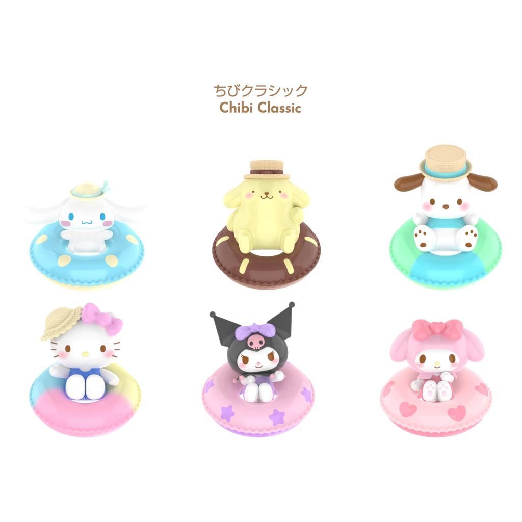 TOP TOY Sanrio Characters Mini Float Series Box of 16 Gachapon Blind Box Figures Soft Vinyl PVC Premium Toys Birthday Present Christmas Gift [Assorted