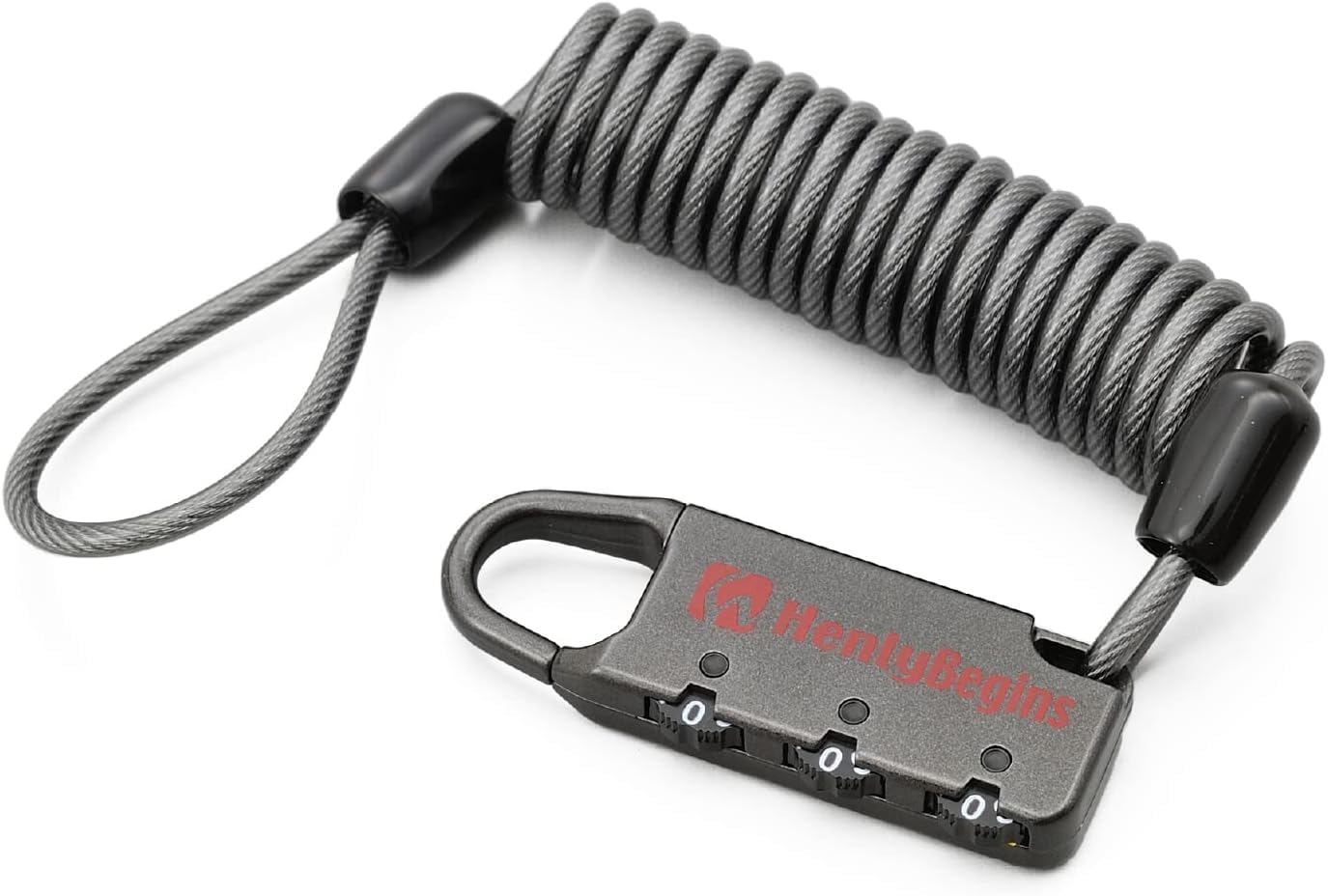 

Henry Begins DLK120 Gunmetal 16835 Daytona Motorcycle Seat Bag Compatible Key Padlock Tip Loop 1200mm серебряный