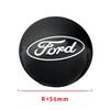 Samolepka na auto Ford Nový 2025 Horká 4ks 56mm Černý Středový kryt náboje kola auta Znak Logo Emblem Nálepka Samolepka na kolo Styling Pro Ford Focus