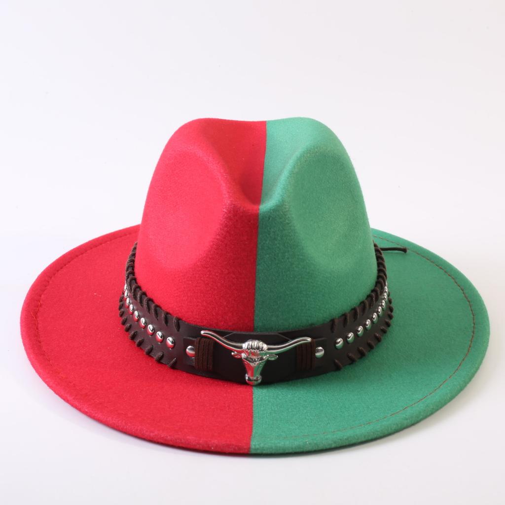 Popular European and American Classic Double-color Wide-brimmed Top Hat Men's and Women's Fashion OL Style Cowboy Hat Jazz Hat