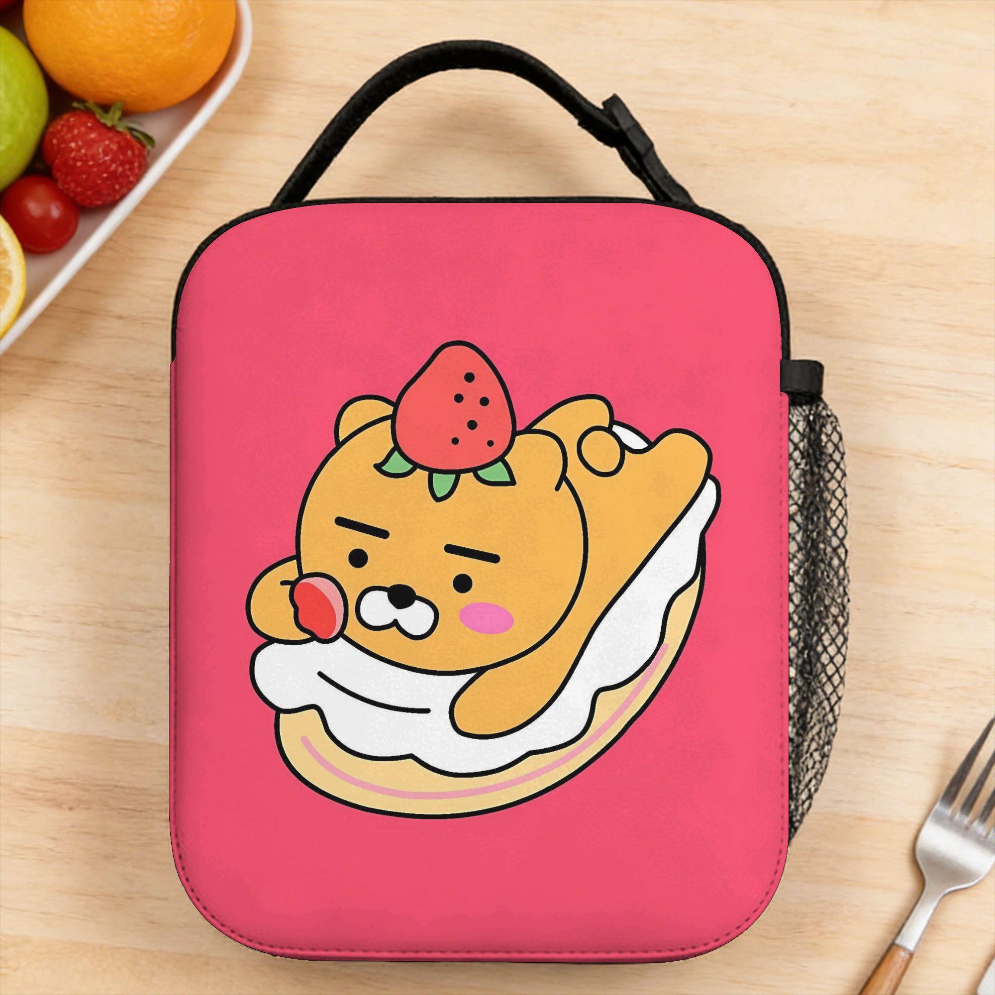 K-Kakaos F-Friends Lunch Bag Picnic Portable Tote Food Bags For Child Waterproof Print Cooler Bag One Size