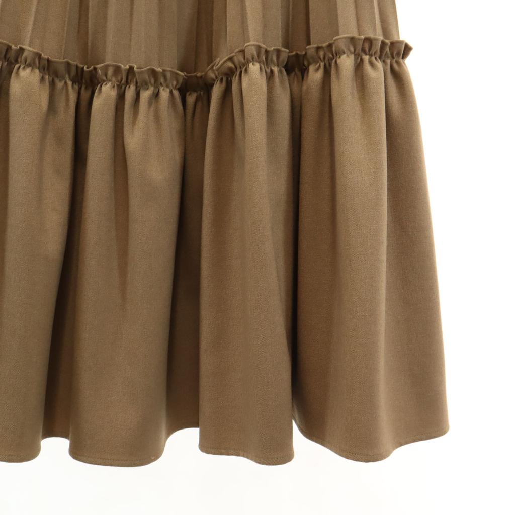 A day in the life UNITED ARROWS Long length Pleated skirt Brown Teared Women Used