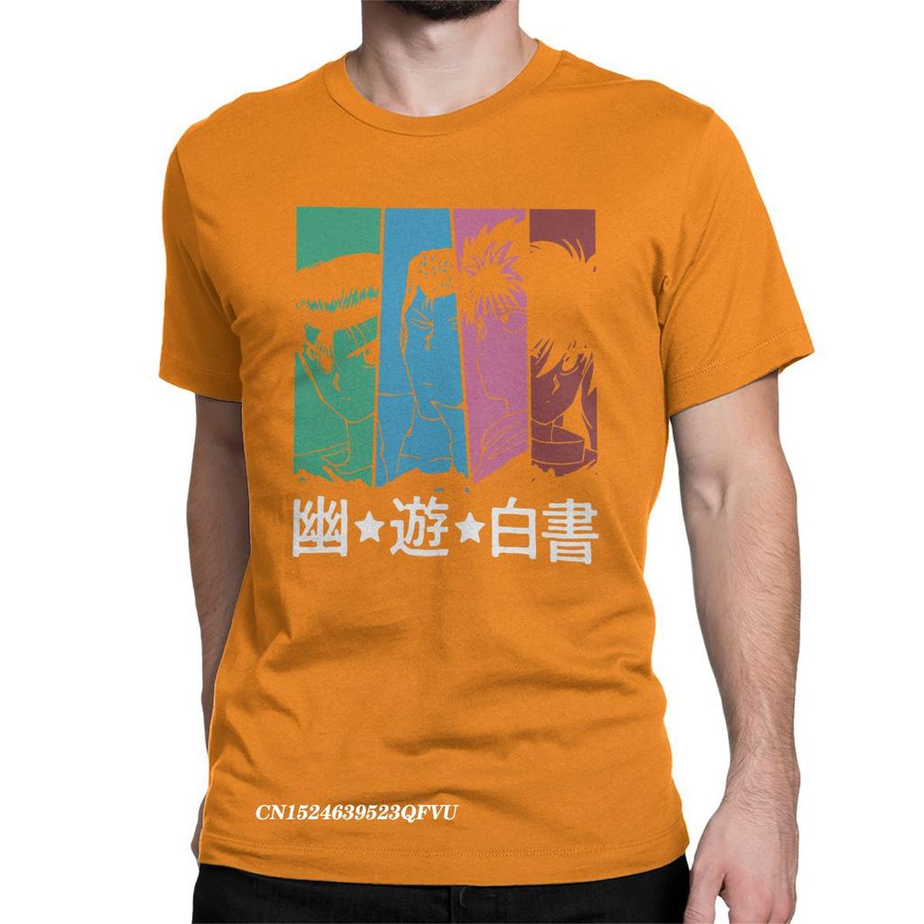 Awesome YuYu Hakusho Manga Anime Tee Shirt Men Manga Premium Cotton Tshirt Harajuku Tees Tops