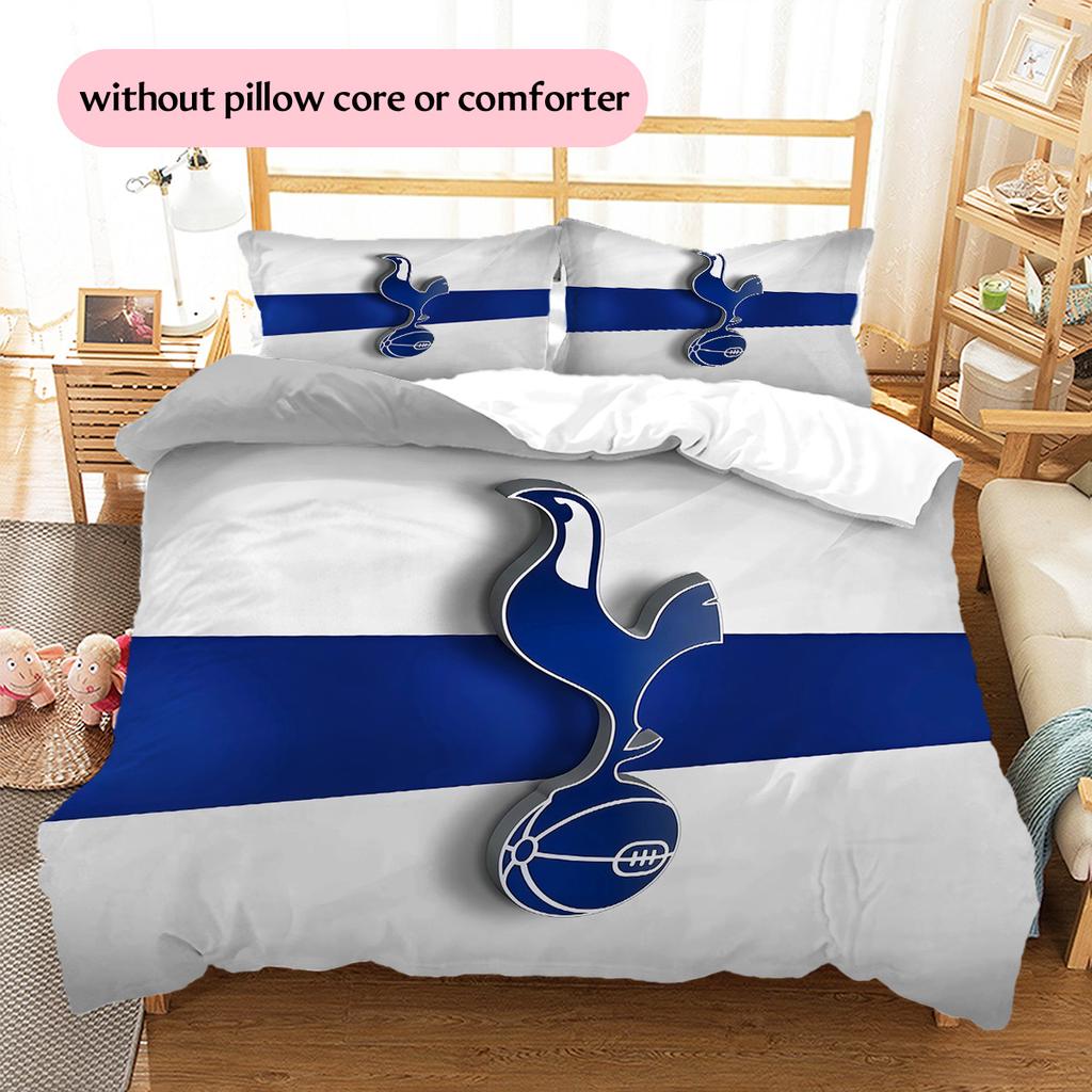 Tottenham Hotspur Football Club Pattern Bedding Quilt Set Home Decoration Gift (1 * duvet cover + 2 * pillowcase without core)