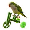 Parrot Training Bicycle, Funny Parrot Bike Training Toy, Creative Green Parrot Training Bike for Birds Intelligent